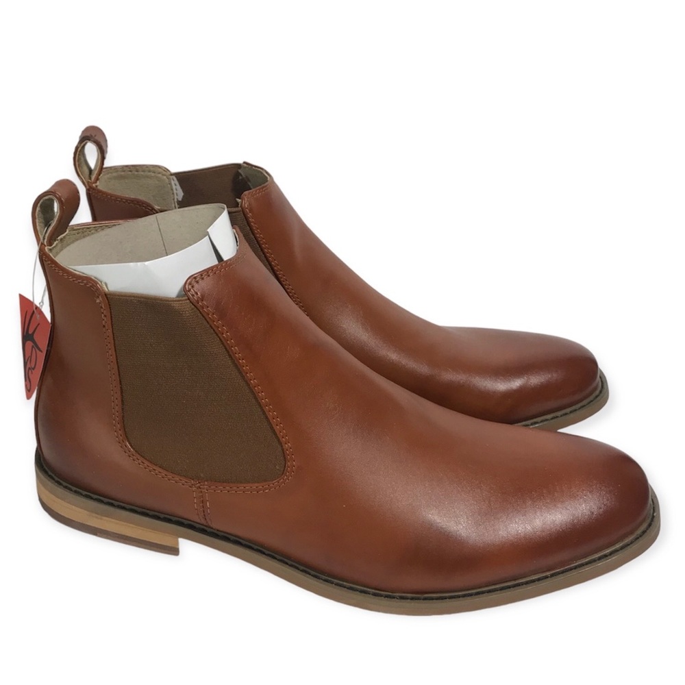 Deer Stags NIB Brown Luggage Tribeca Chelsea Ankle Boots - Men's 10 1/2 M - Picture 3 of 15